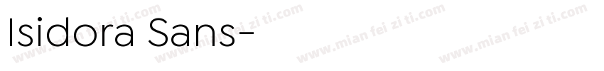 Isidora Sans字体转换